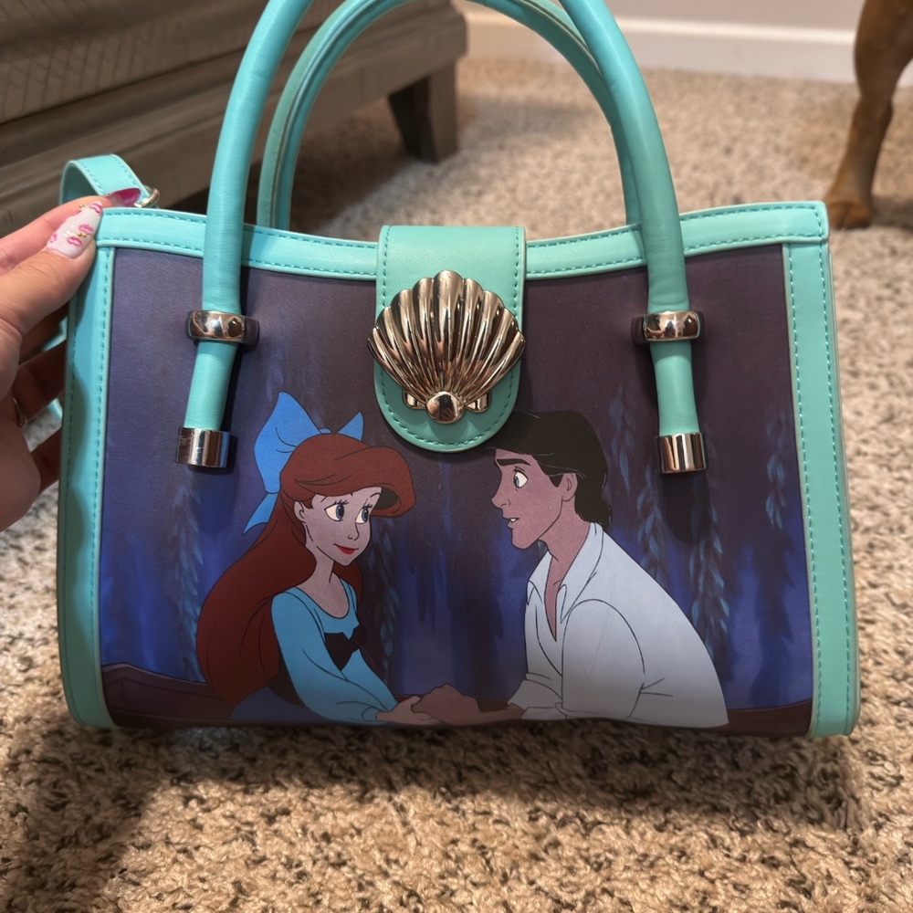 Loungefly Teal Ariel and Eric Satchel